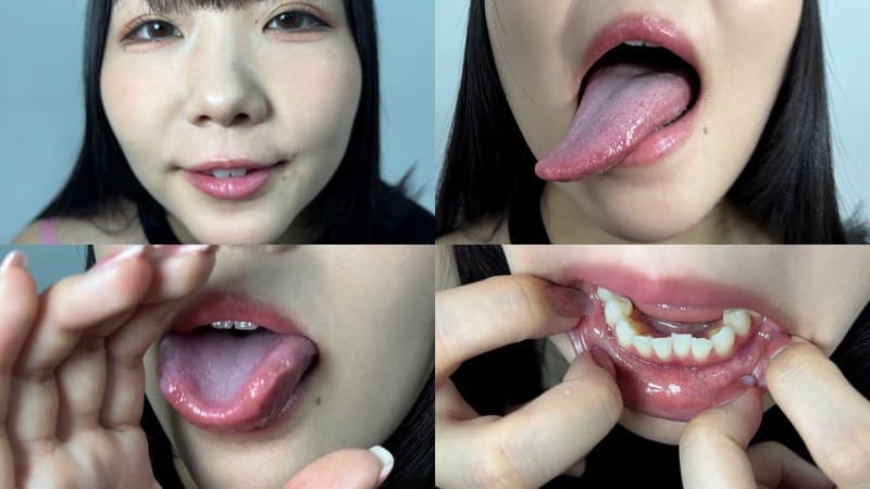 長い舌！みすずちゃんの口内観察