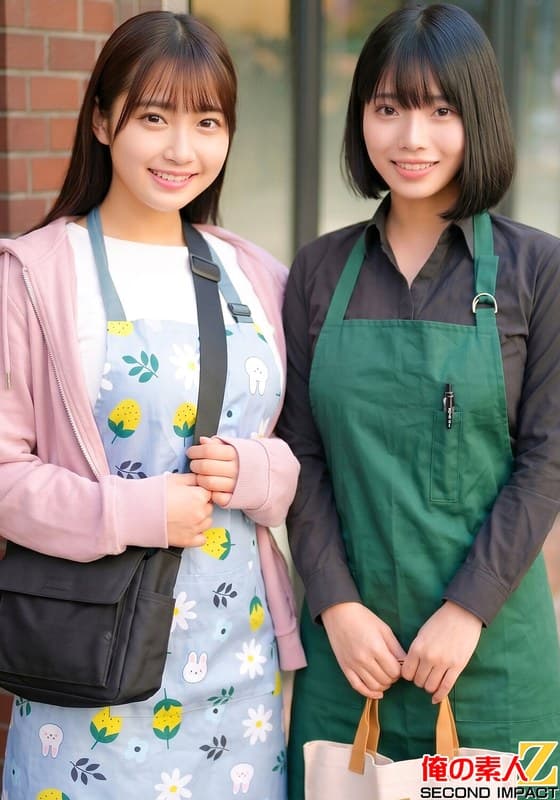 仕事の合間に生筆おろしセックス 現役保育士はなさん（24）とカフェ店員すなおさん（23）