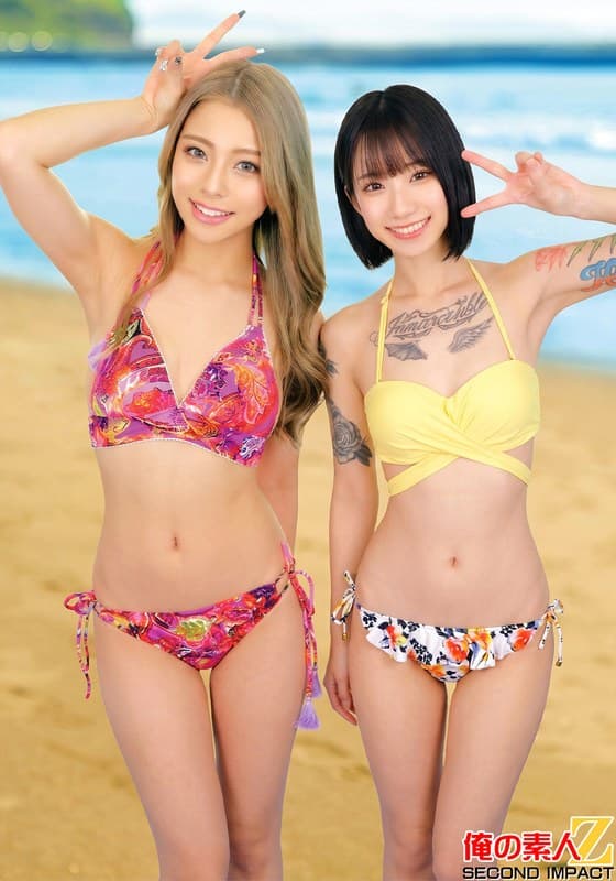 圧倒的なセックス力を見せつけ湘南水着ギャルが真夏の激アツ生生筆おろし！ゆうきちゃん（24）あずさちゃん（23