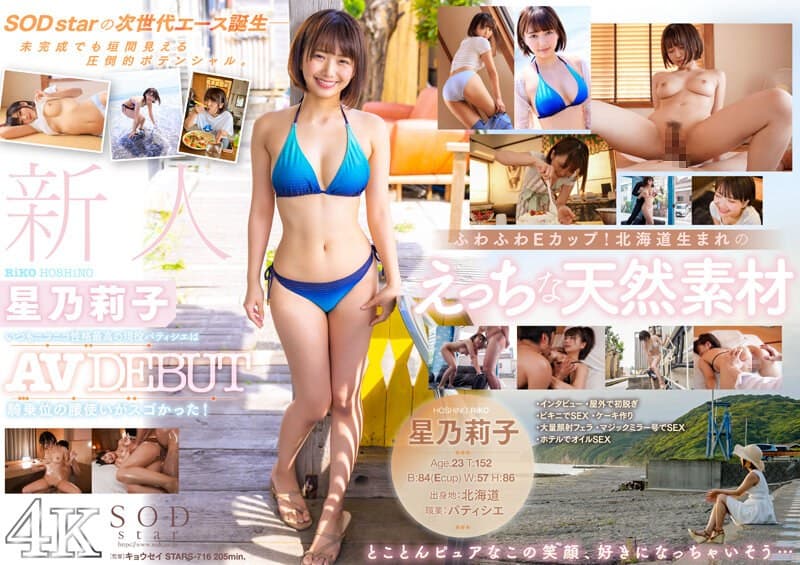 新人 星乃莉子 AV DEBUT いつもニコニコ性格最高の現役パティシエは騎乗位の腰使いがスゴかった!【圧倒的4K映像でヌク!】