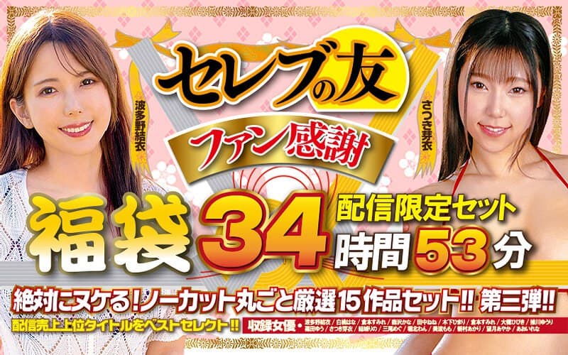 【祝春ギフト】セレブの友ファン感謝福袋 絶対にヌケる!ノーカット丸ごと厳選15作品セットの第3段!!!