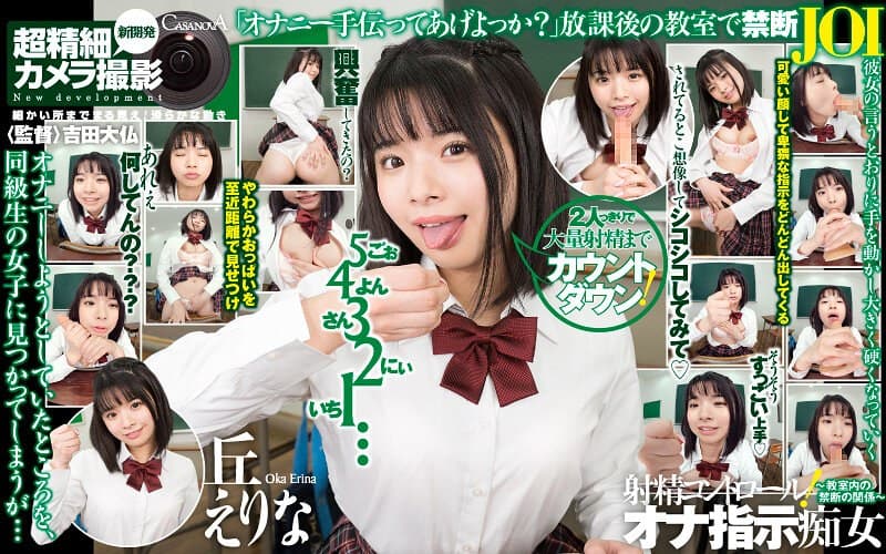 【VR】射精コントロール!オナ指示痴女~教室内の禁断の関係~丘えりな