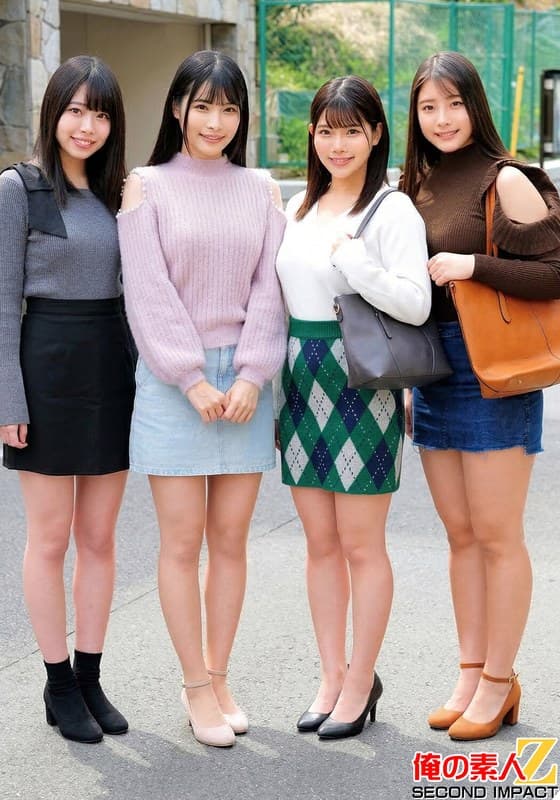 素人女子2人と童貞1人の夢の3Pハーレム生筆おろし りな/さくら/みくる/あすな