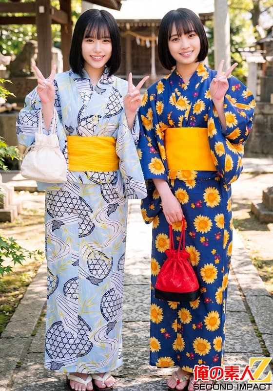 祝夏!花火大会に来てた浴衣美人と激えち野球拳!りいさちゃんとあいちゃん