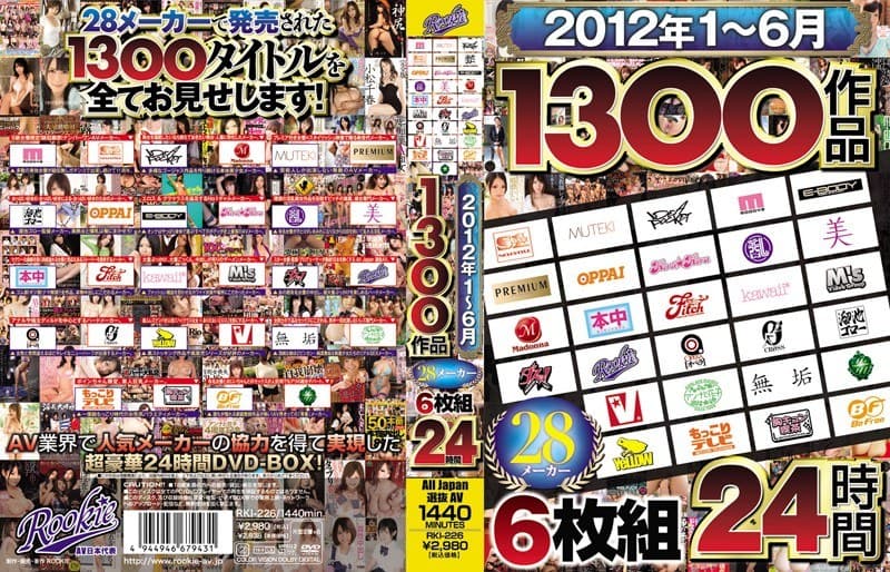 2012年1~6月 1300作品 28メーカー24時間