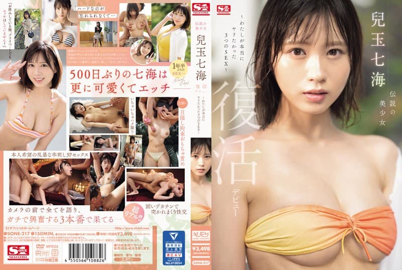 伝説の美少女 兒玉七海 復活デビュー~わたしが本当にヤリたかった3つのSEX~